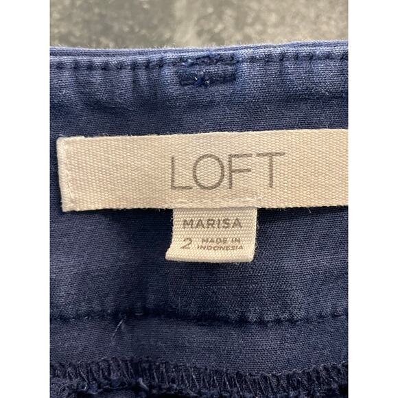 LOFT  Navy Blue  Marisa "The Riviera Pant" size 2 - Picture 3 of 9